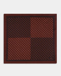 Brown Printed 100% Silk Pocket Square - Ashen