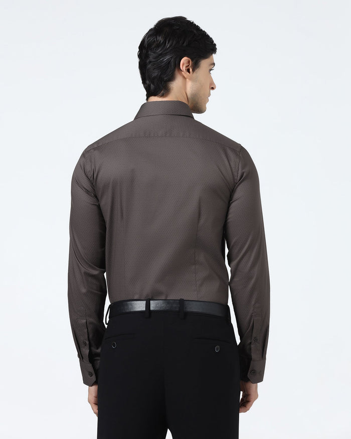 Brown Printed Shirt - Welkon