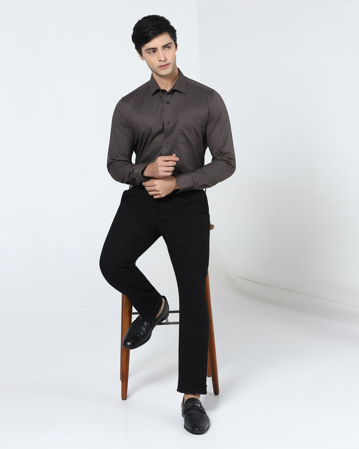 Brown Printed Shirt - Welkon