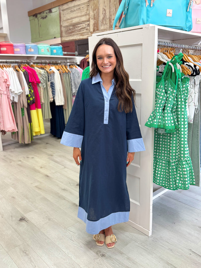 Carrie Long Dress Navy
