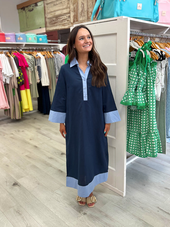 Carrie Long Dress Navy