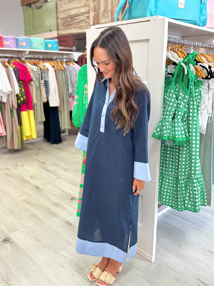 Carrie Long Dress Navy