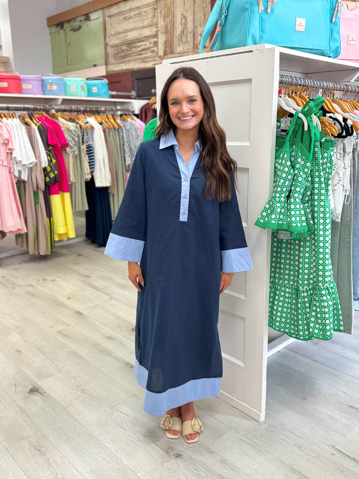 Carrie Long Dress Navy