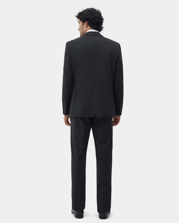 Charcoal Grey Two Piece Solid Suit - Overon