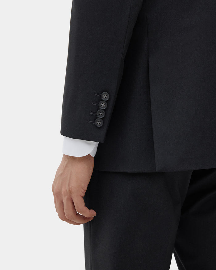 Charcoal Grey Two Piece Solid Suit - Overon