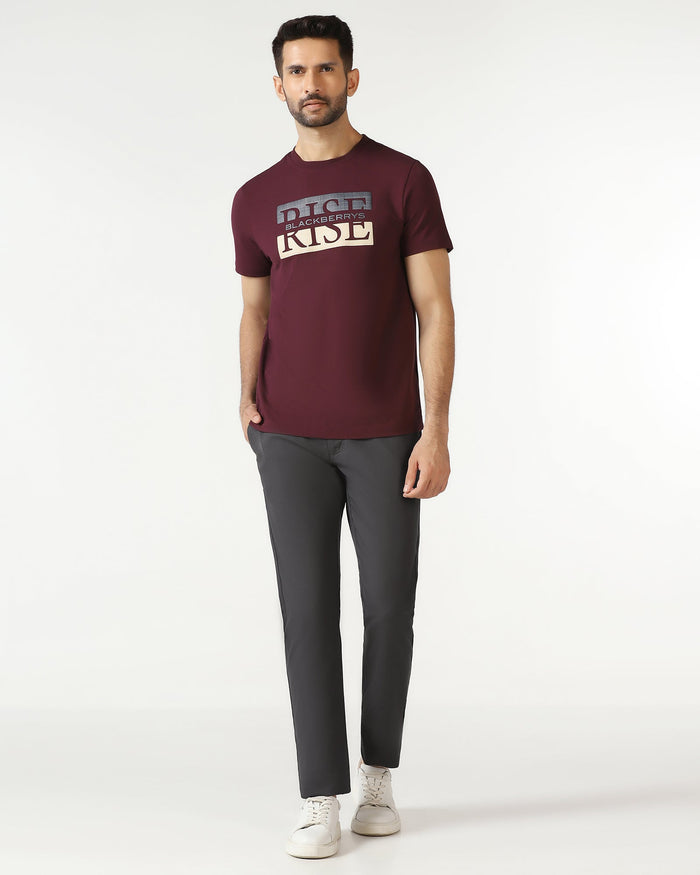 Charcoal Textured Khakis - Cratuso