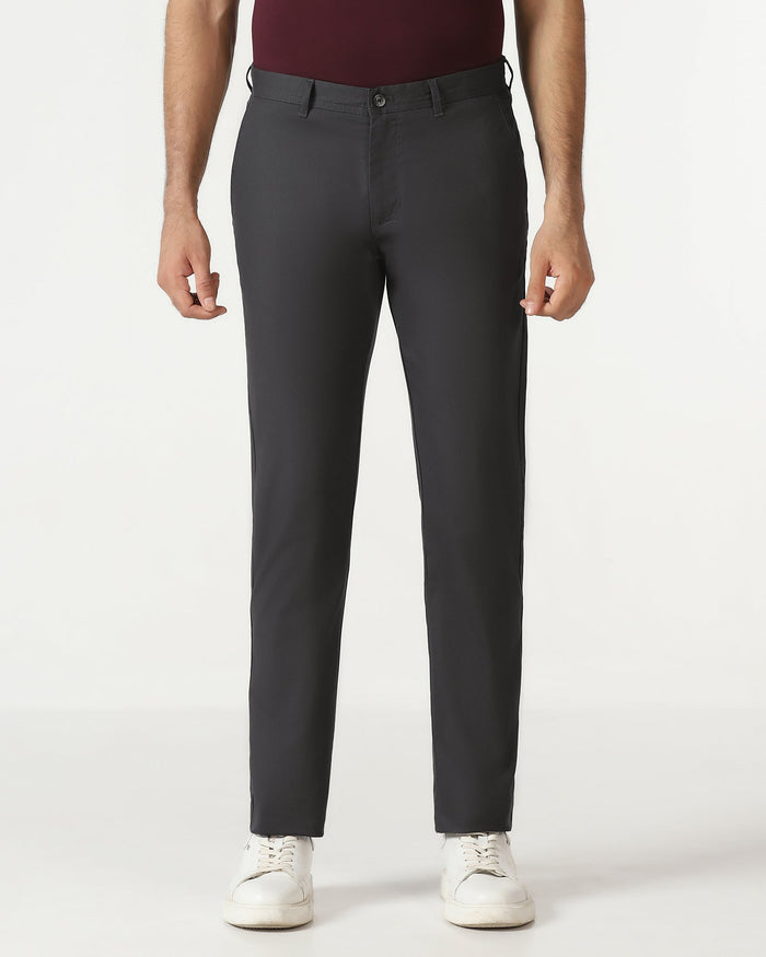 Charcoal Textured Khakis - Cratuso