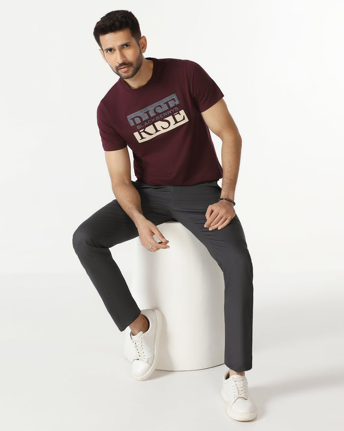 Charcoal Textured Khakis - Cratuso