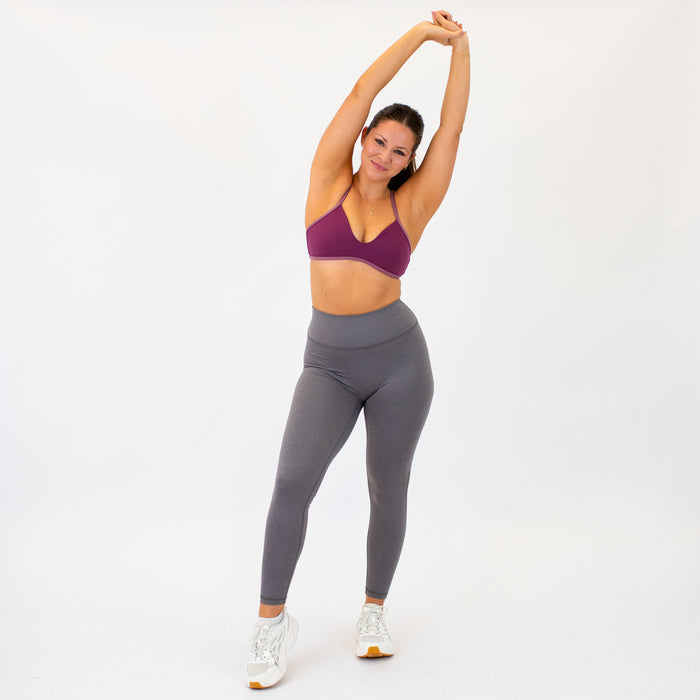 Heather Volcanic No Front Seam Legging 7/8 25" - Charge -3
