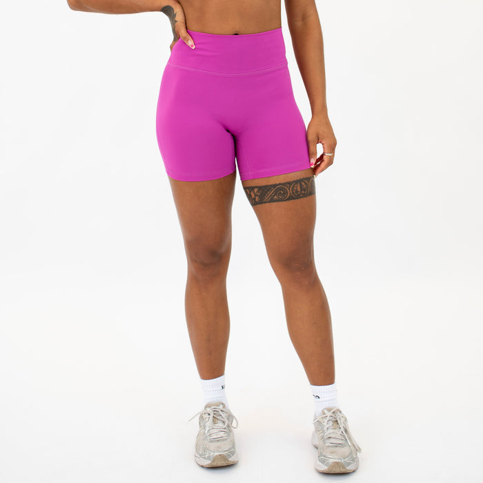 Berry Sorbet No Front Seam High Rise Spandex Shorts