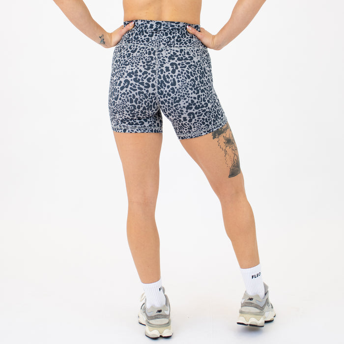 Ash Leopard Charge Short 5" - No Front Seam - Higher Rise by FLEO - 6