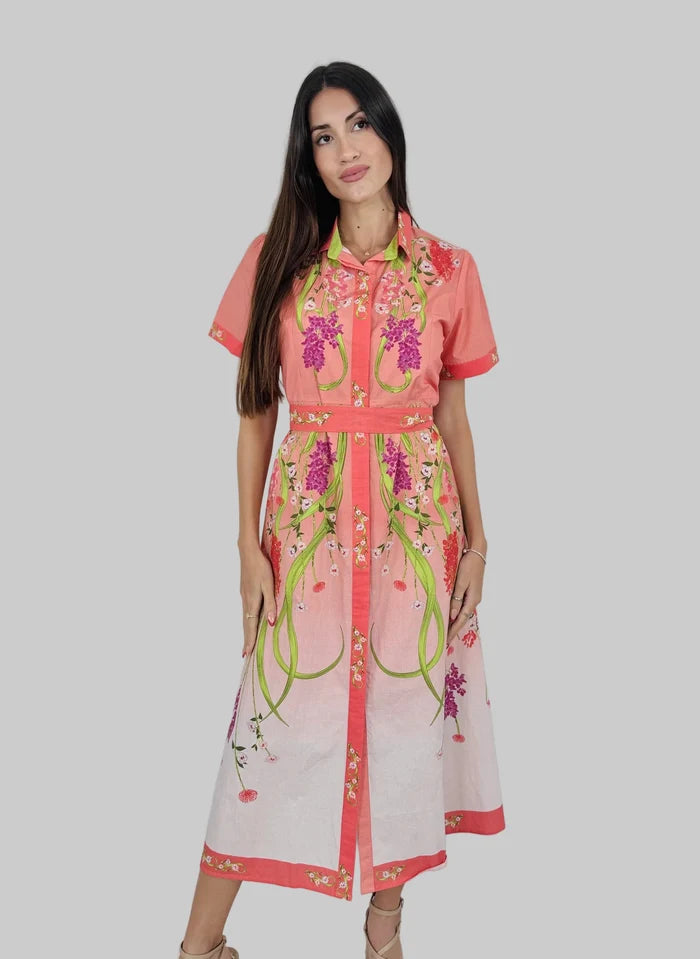 CHELSEA SHIRTDRESS | HYACINTH PINK OMBRÉ
