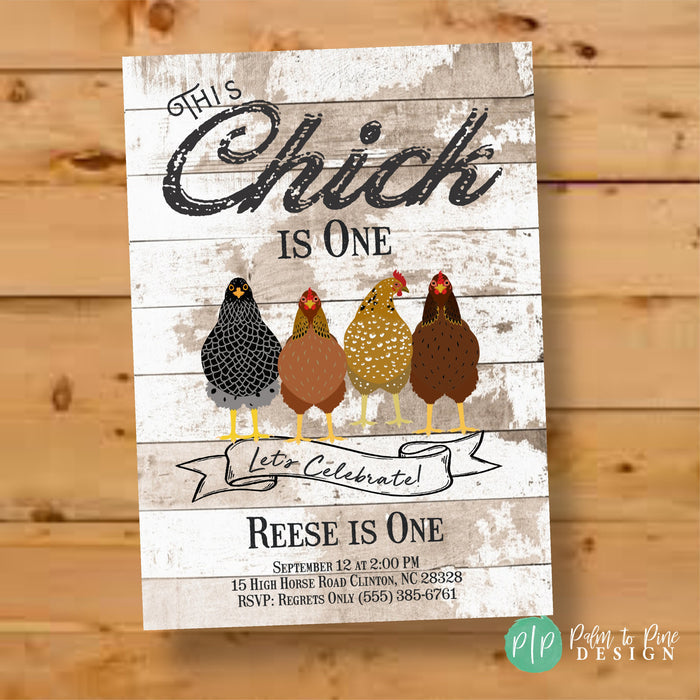 Chicken Birthday Invitation
