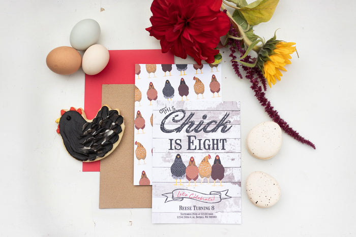 Chicken Birthday Invitation