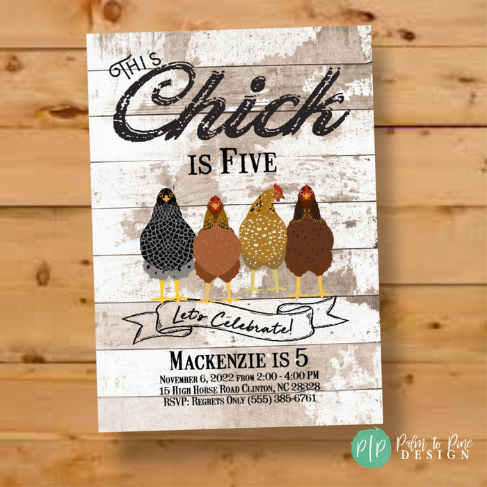 Chicken Birthday Invitation