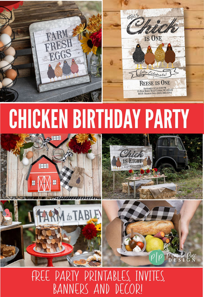 Chicken Birthday Invitation