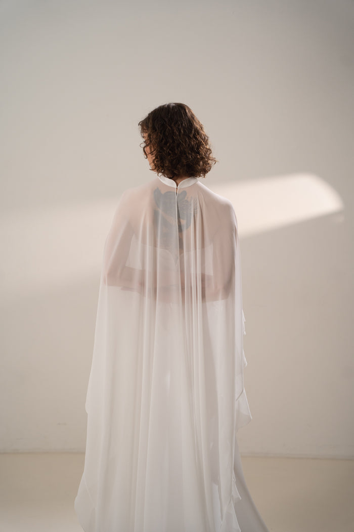 Chiffon Bridal Cape