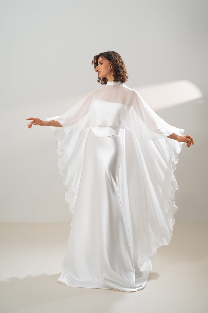 Chiffon Bridal Cape