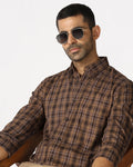 Chocolate Sauce Check Shirt - Yahiko