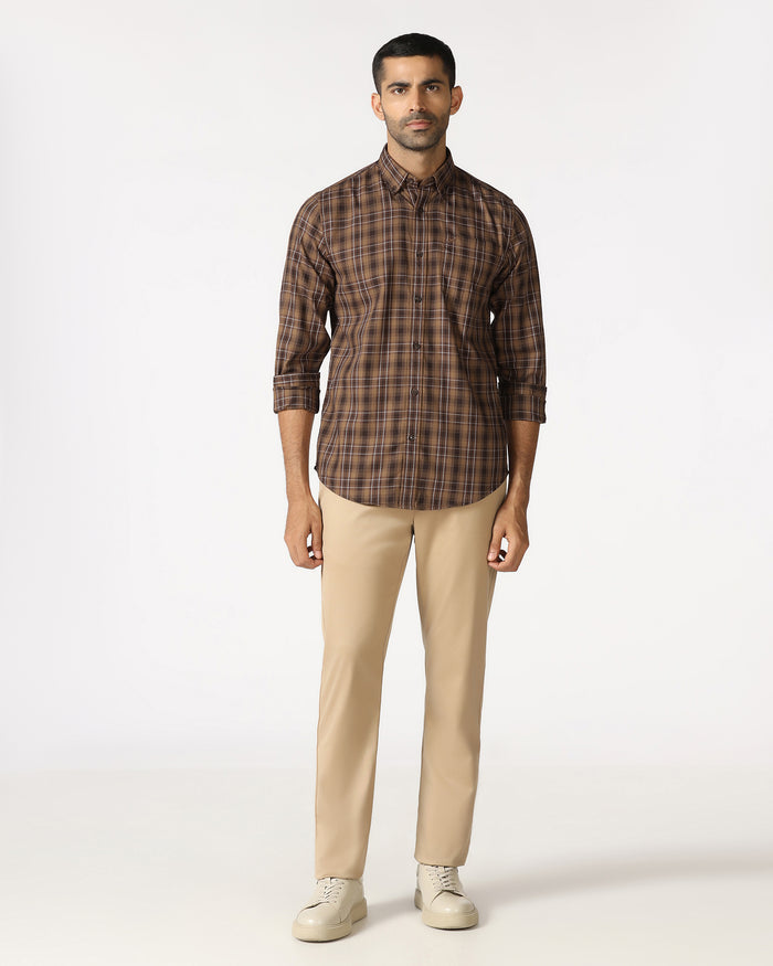 Chocolate Sauce Check Shirt - Yahiko