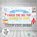 under the big top banner with circus and carnival clipart
