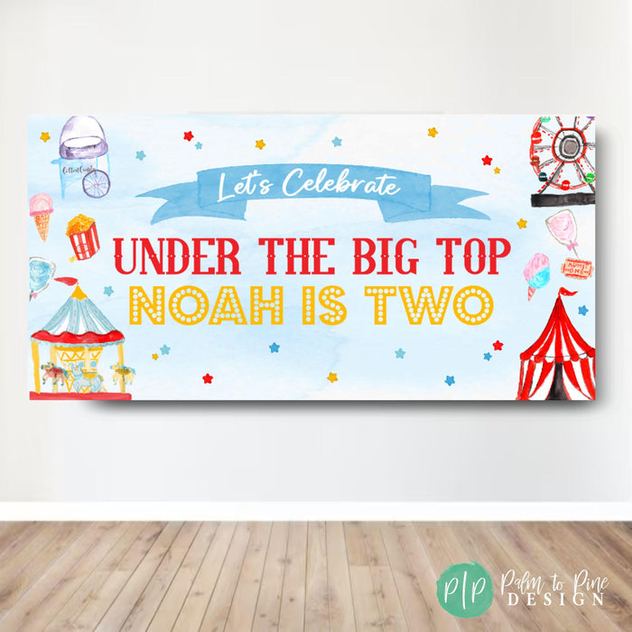 Circus Birthday Party Banner