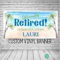 beach theme retirement banner