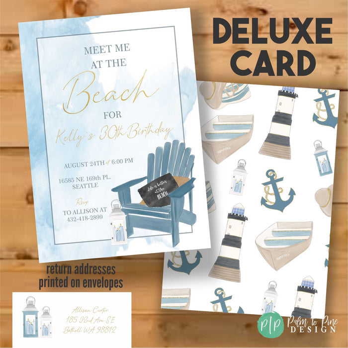 Coastal Birthday Invitation