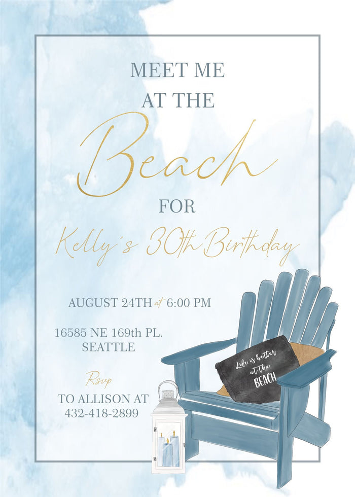 Coastal Birthday Invitation