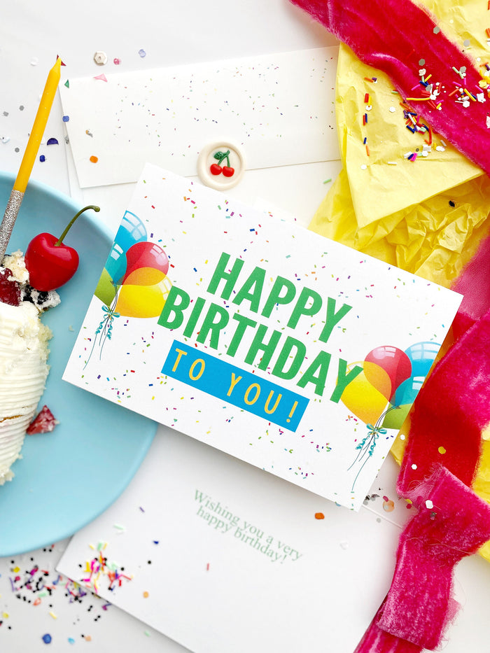 Confetti Polka Dot Birthday Card