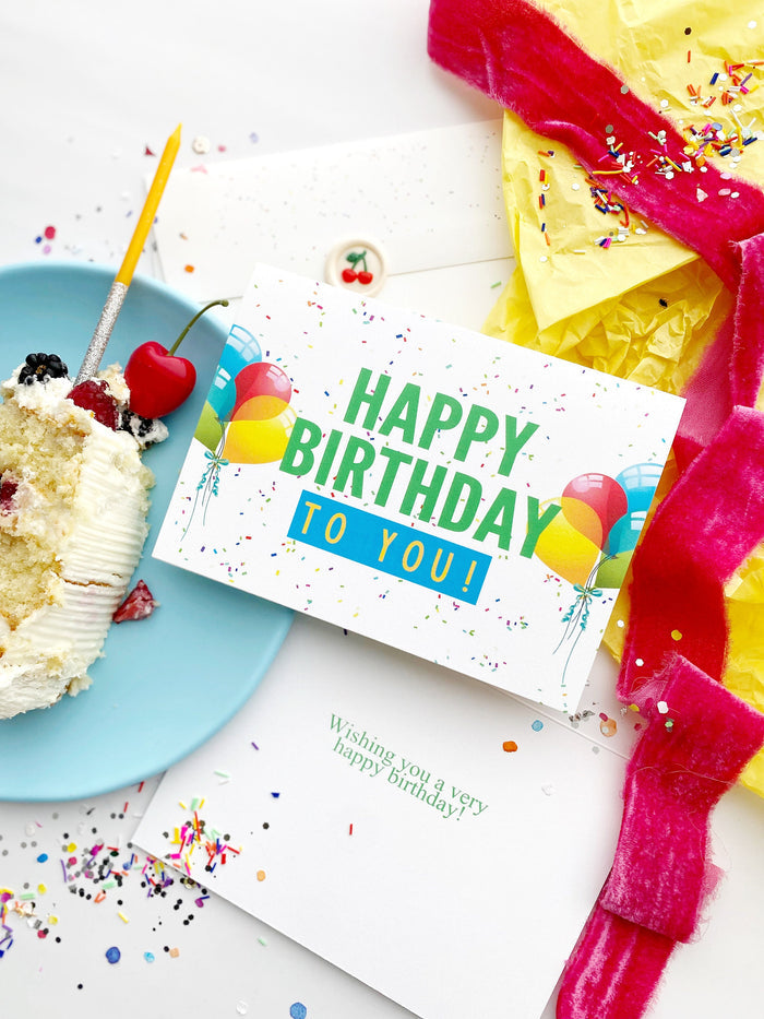 Confetti Polka Dot Birthday Card