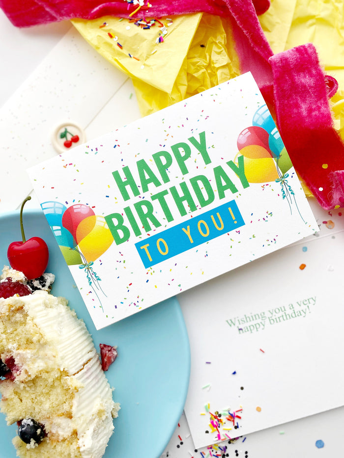 Confetti Polka Dot Birthday Card