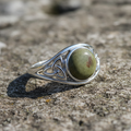 Connemara Marble Celtic Trinity Knot Ring
