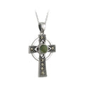 Connemara Marble Marcasite Cross