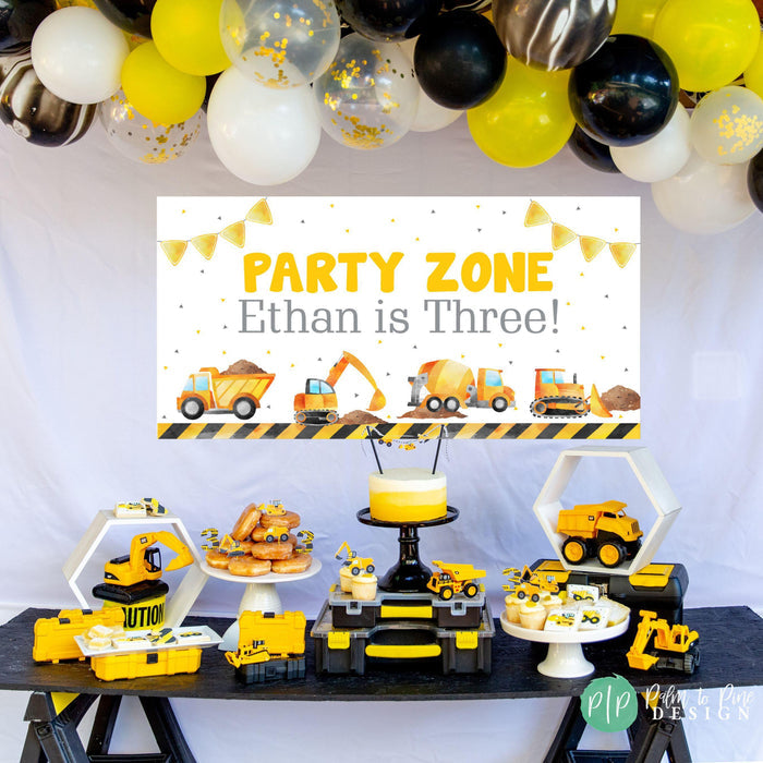 Construction Party Banner