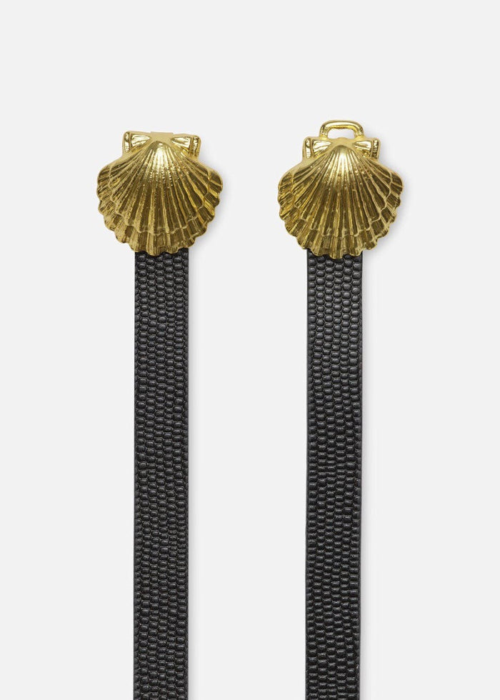 Coquillage Belt (Black Lizard)