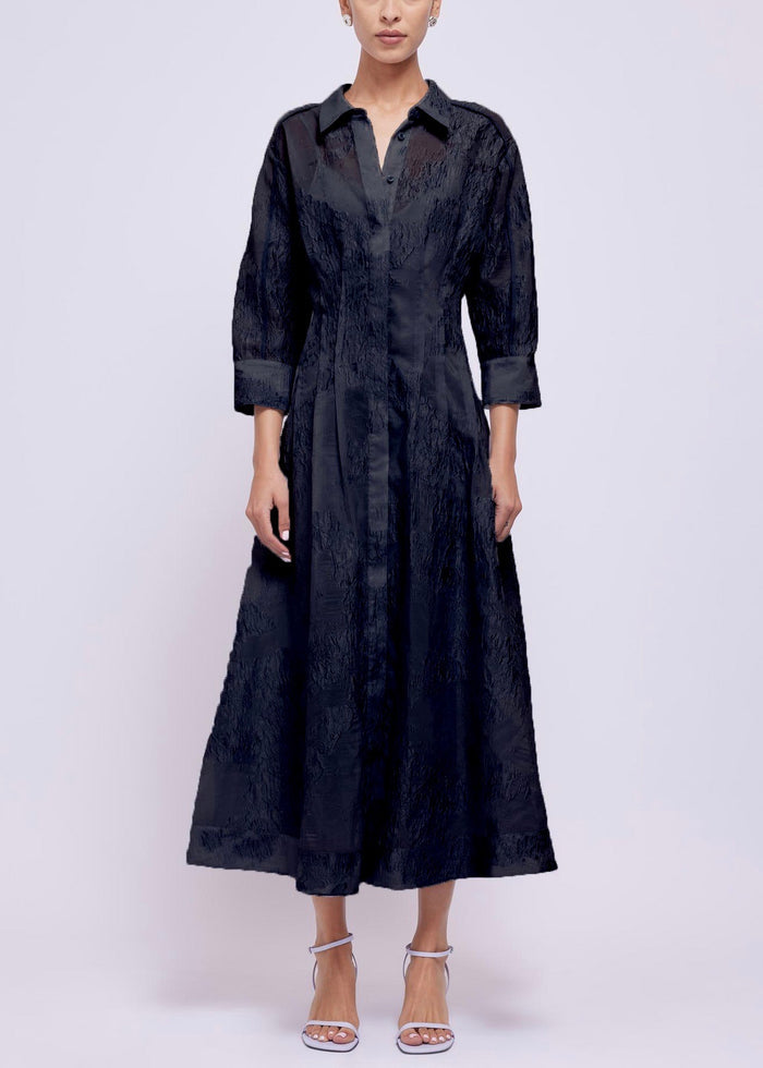 Court S/S Midi Dress (Black)