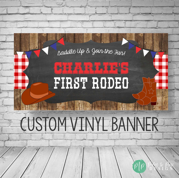 Cowboy First Birthday Invitation