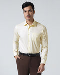 Cream Non Iron Textured Shirt - P31
