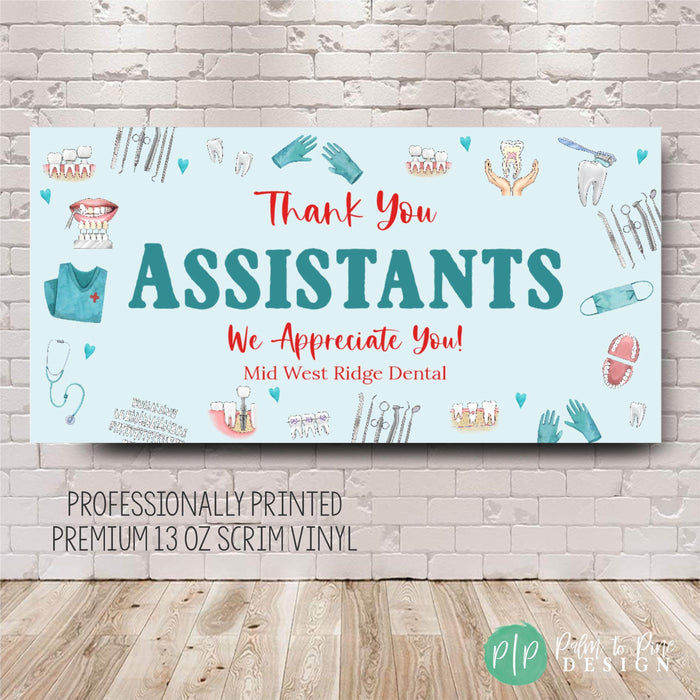 Thank You Dental Assistants Appreciation Banner to celebrate dental assistants week