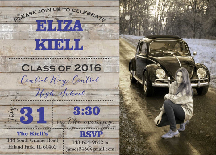 Custom High School Graduation Party Invitation
