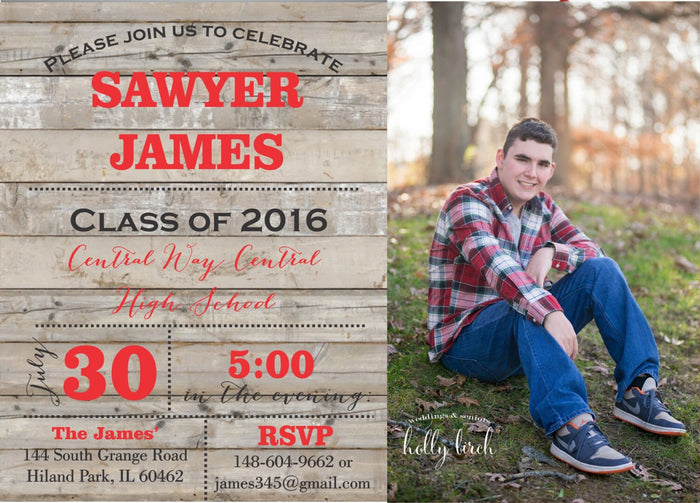 Custom High School Graduation Party Invitation