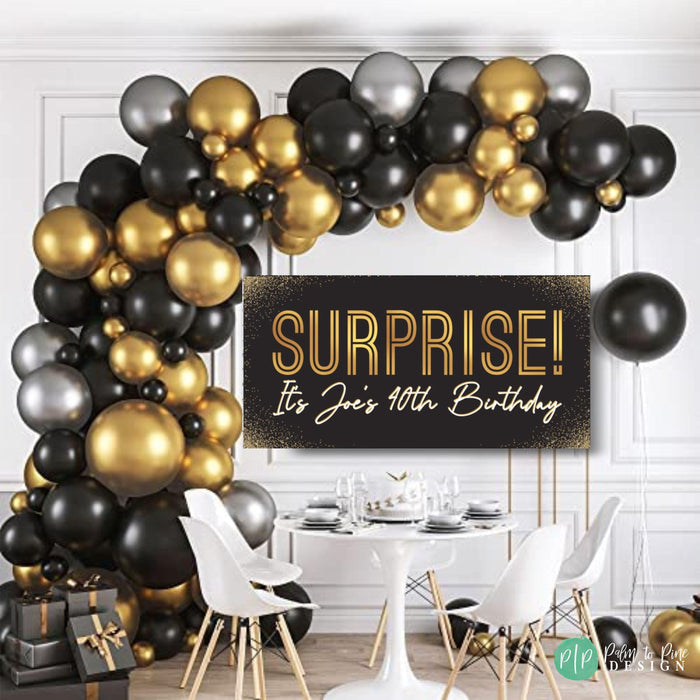 Customizable Surprise Party Sign