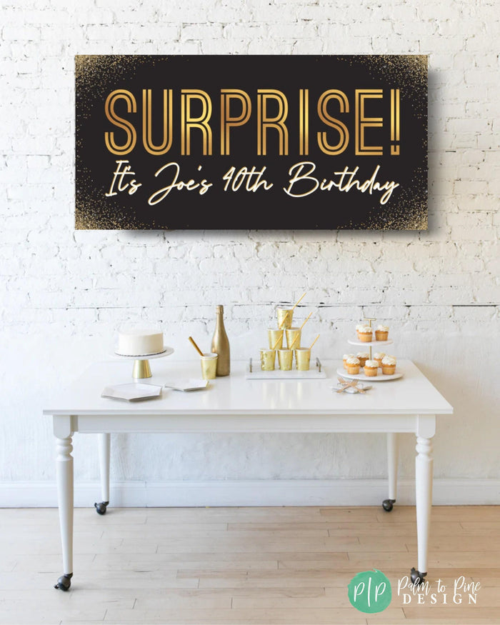 Customizable Surprise Party Sign