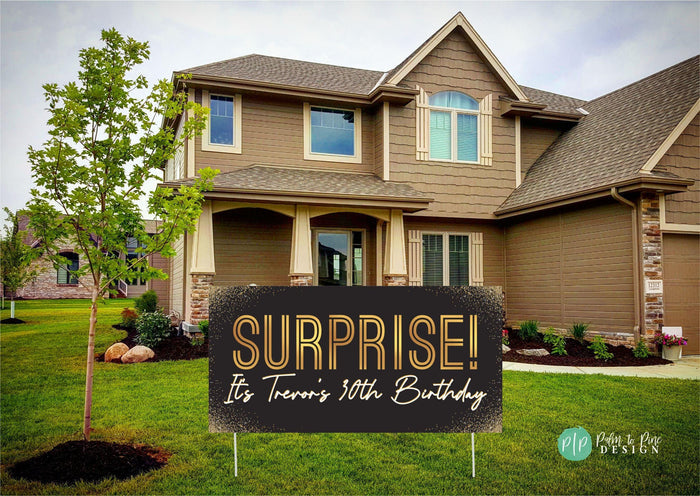 Customizable Surprise Party Sign