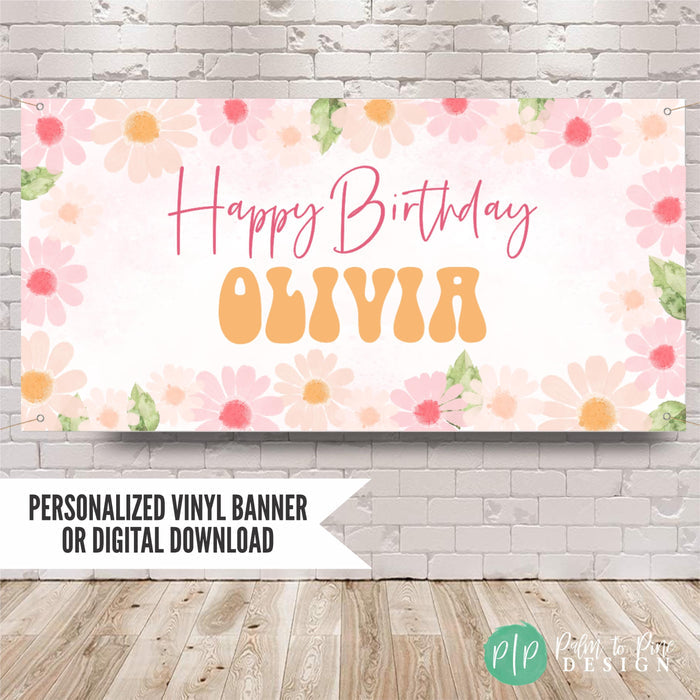 Daisy Backdrop for girls birthday