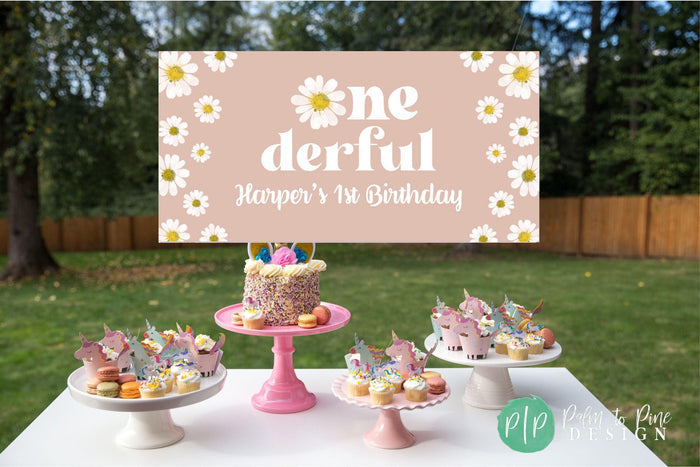 Daisy Onederful Birthday Banner