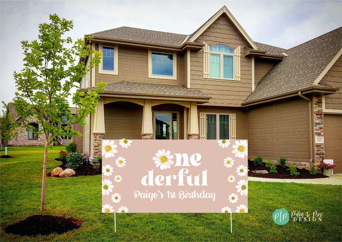 Daisy Onederful Birthday Banner