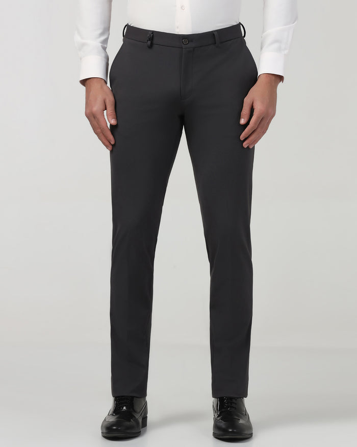 Dark Brown Solid Trouser - Oak
