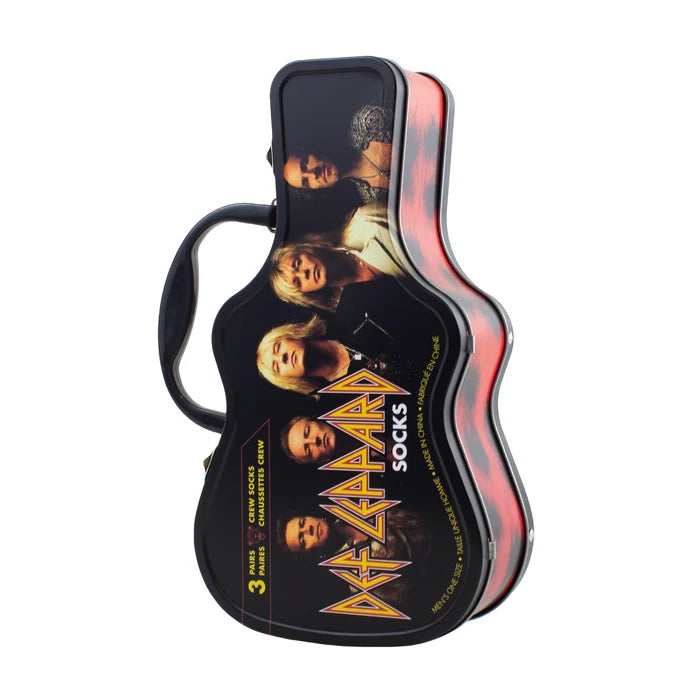 Def Leppard Guitar Tin 3-Pack Socks